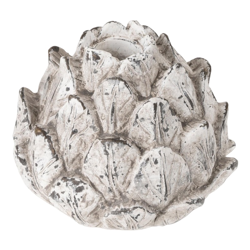 Candlelight Cement Candle Holder Artichoke 11cm
