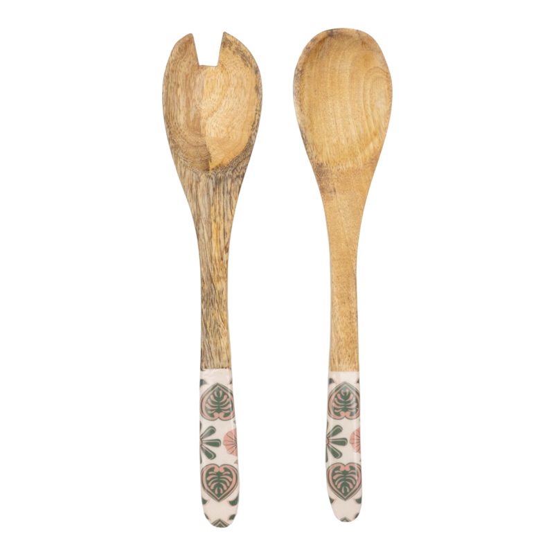 Candlelight Mango Wood Spoon & Fork Meze One Size
