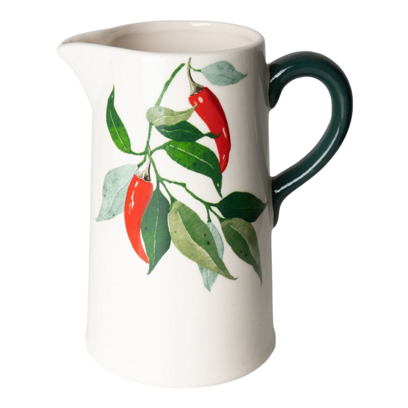 Candlelight Straight Sided Ceramic Jug Chillies 20cm