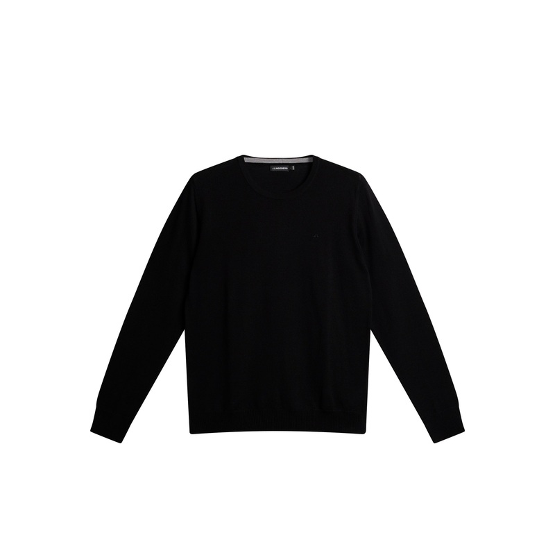 Lyle Merino Crew Neck Sweater / Black Black L