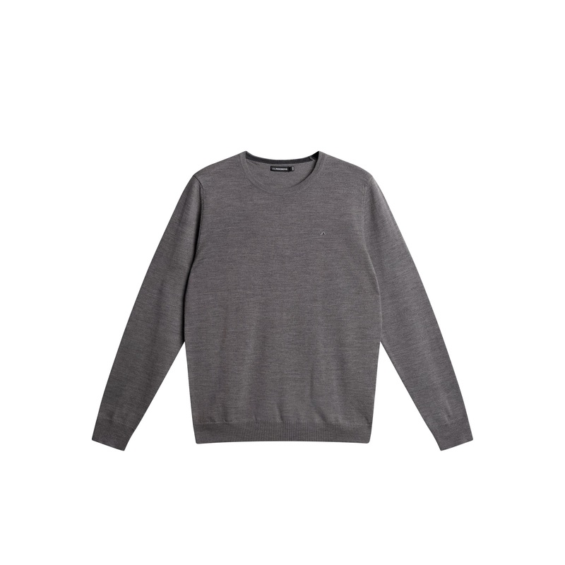 Lyle Merino Crew Neck Sweater / Grey Melange Grey Melange L