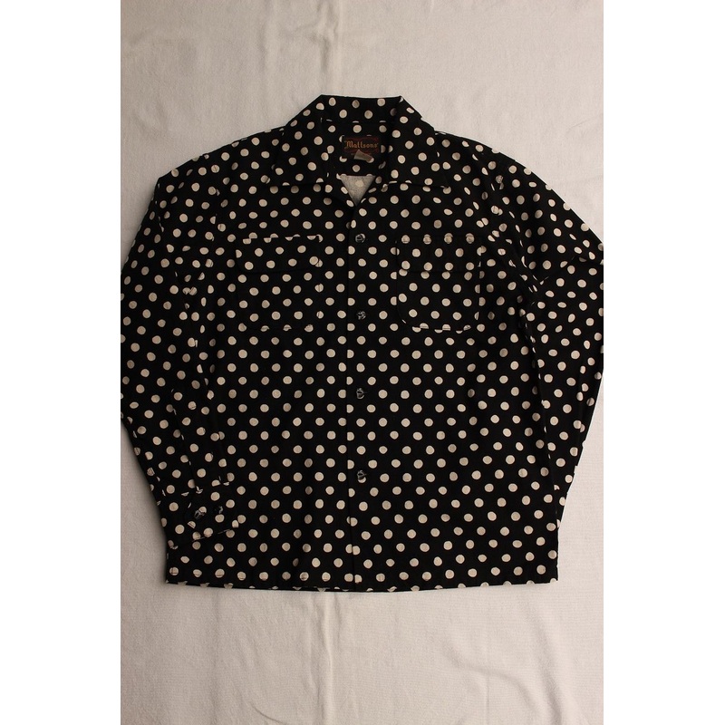MATTSONS’ / PRINT OPEN COLLAR SHIRT (65921,DOT) M