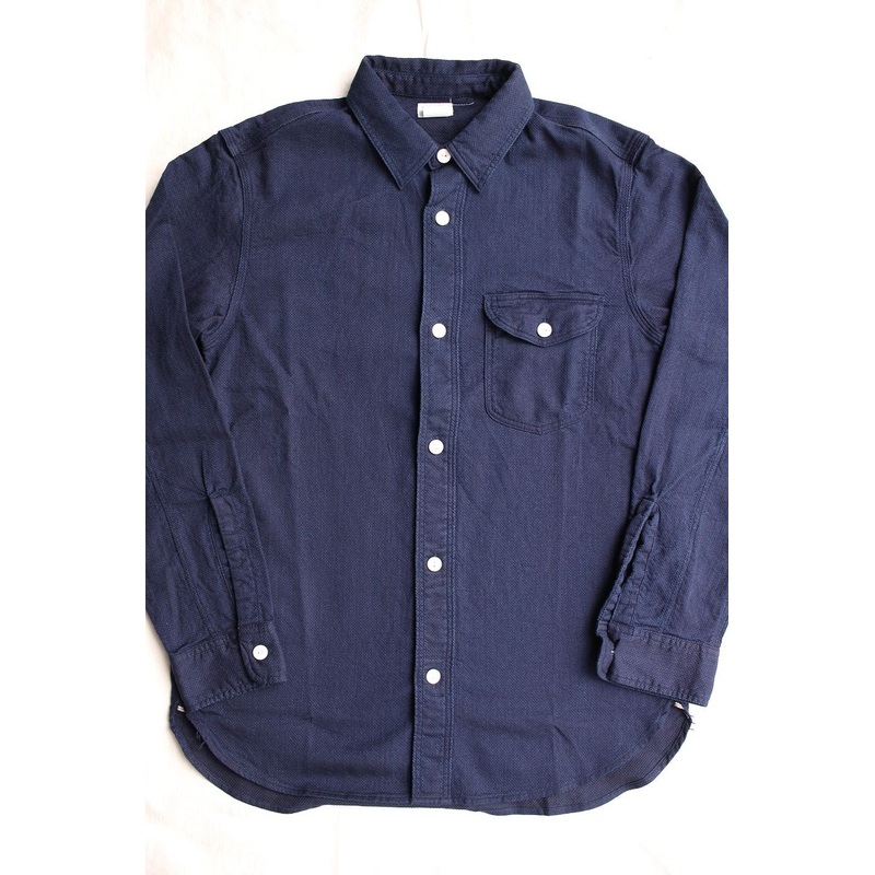 WORKERS / Lt Work Shirt (Indigo Dobby) 14