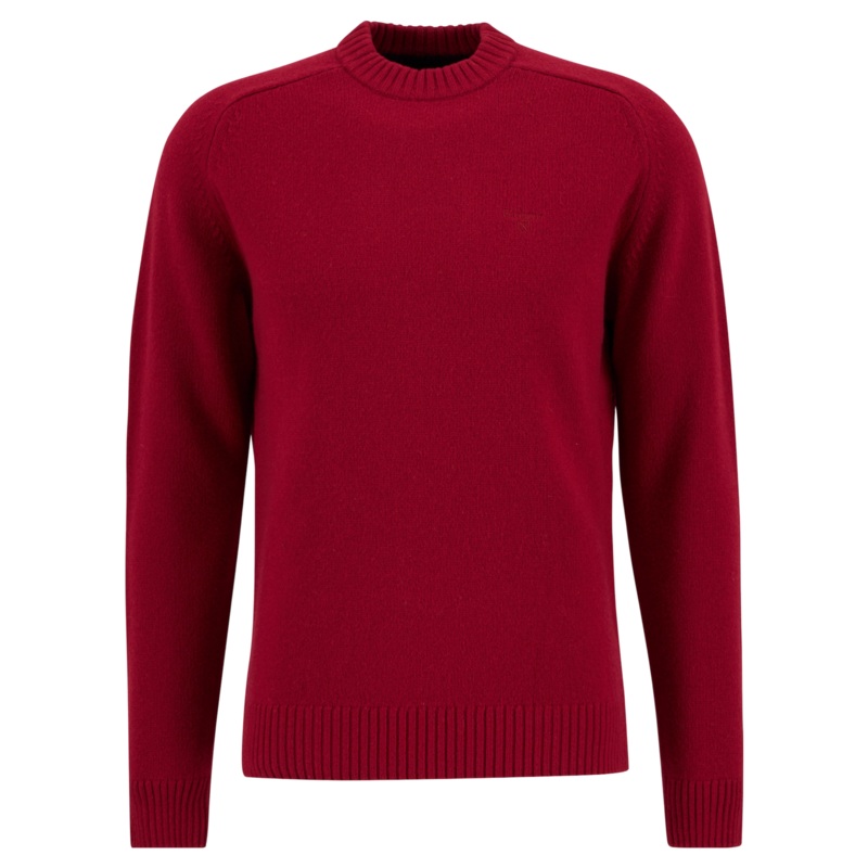 Barbour Grangetown Crew Neck Sweater Biking Red Medium