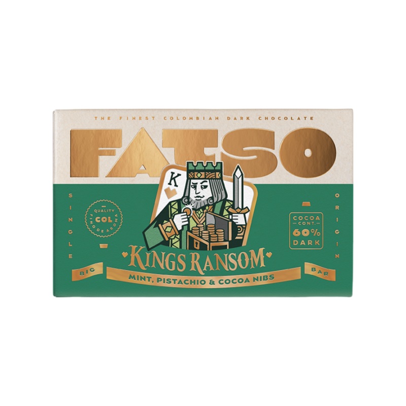 Fatso Chocolate King’s Ransom 60% Dark Chocolate Vegan Chunky Bar King’s Ransom 150g