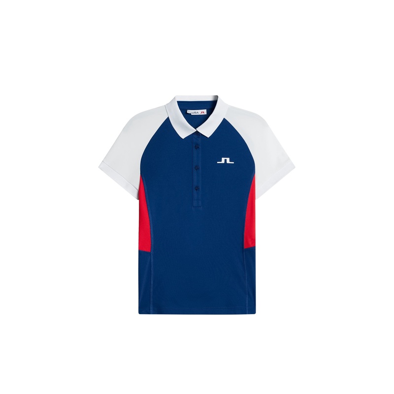 Coralie Colorblock Polo / Estate Blue Estate Blue L