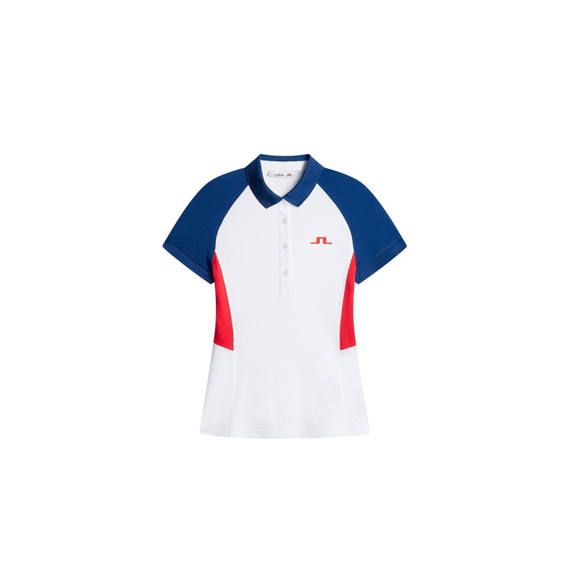 Coralie Colorblock Polo / White White L