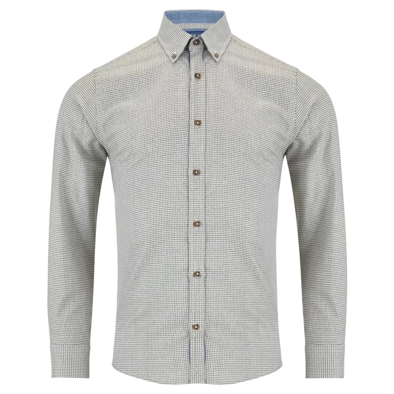 DG’s Drifter Long Sleeve Button Down Shirt Taupe Medium