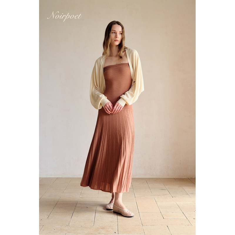 Phyllo Midi Knit Dress (Chesnut) XS Chesnut