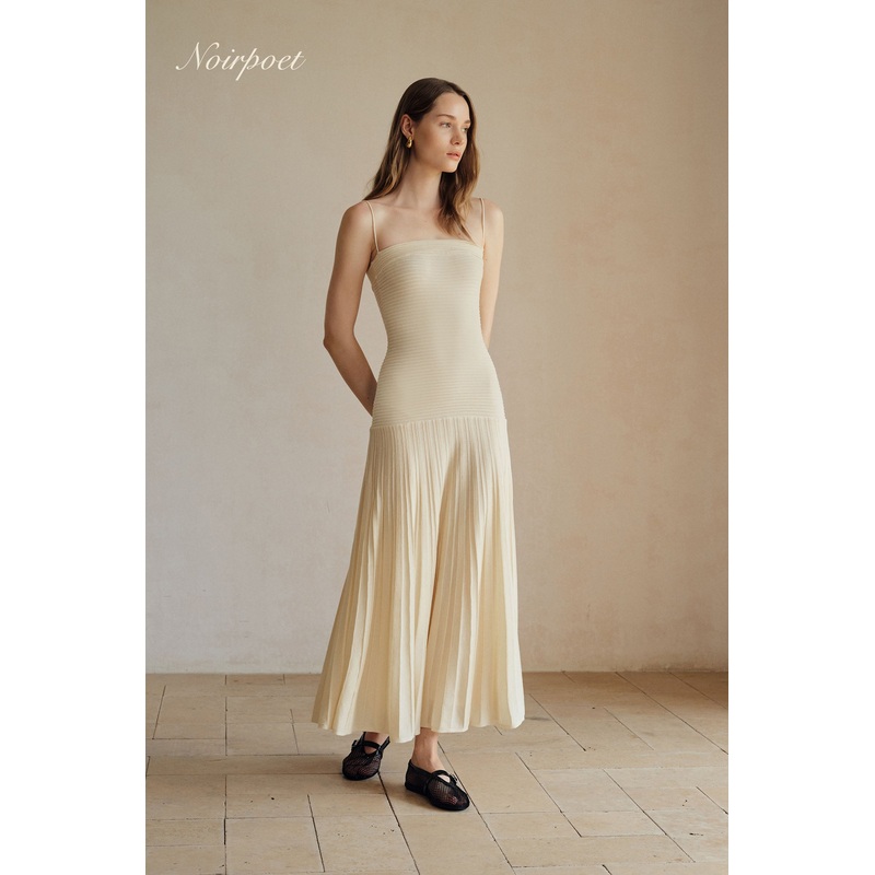 Phyllo Midi Knit Dress (Curd) XS Curd