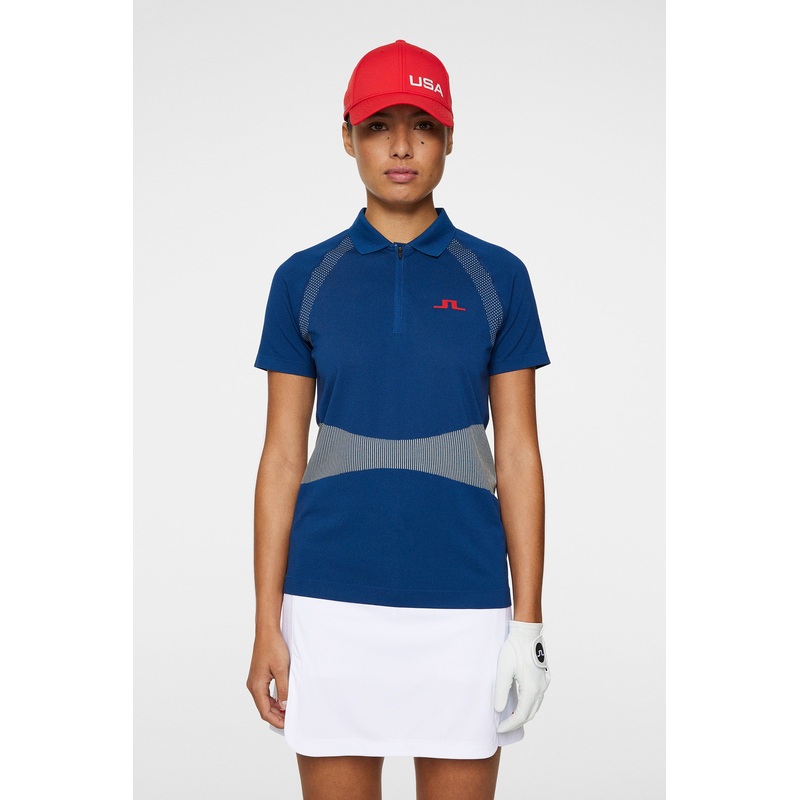 Alizee Seamless Polo / Estate Blue Estate Blue L