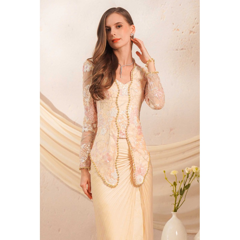 Bidadari Kebaya Top Only (Pink) S Pink