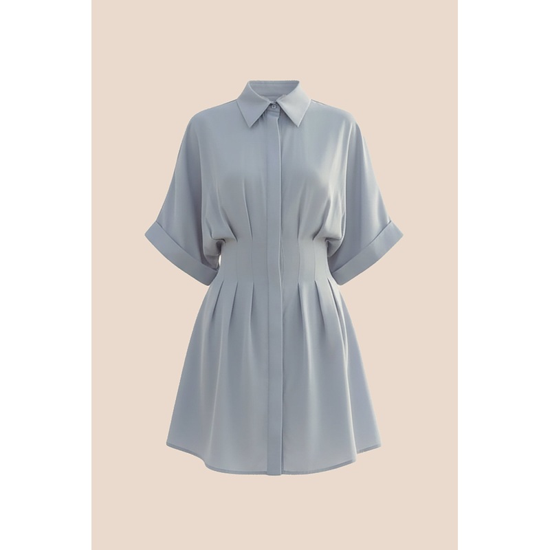 Delyra Shirtdress (Pale Blue) XS Pale Blue