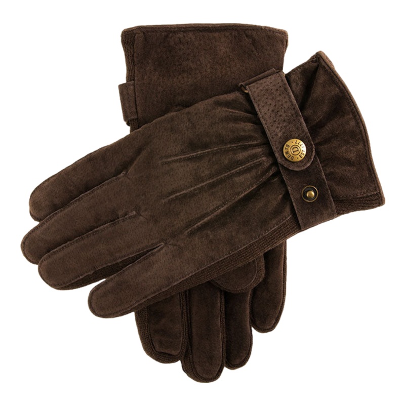 Dents Chester Suede Gloves Brown Medium