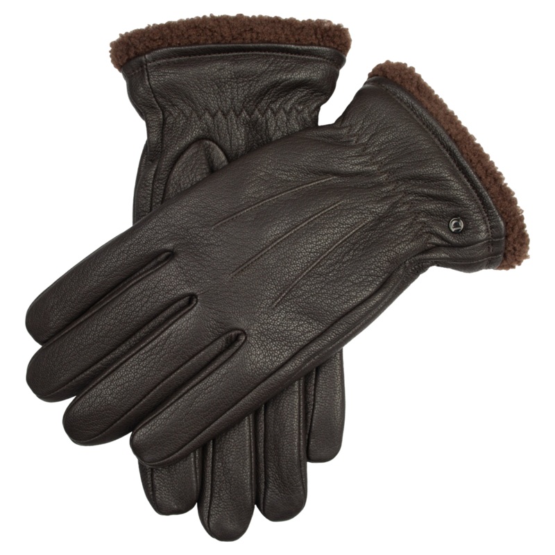 Dents Shewsbury Leather Gloves Brown Medium