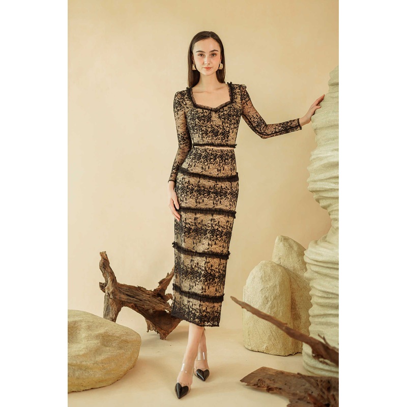 Dlorince Lace Top Only (Black) S Black