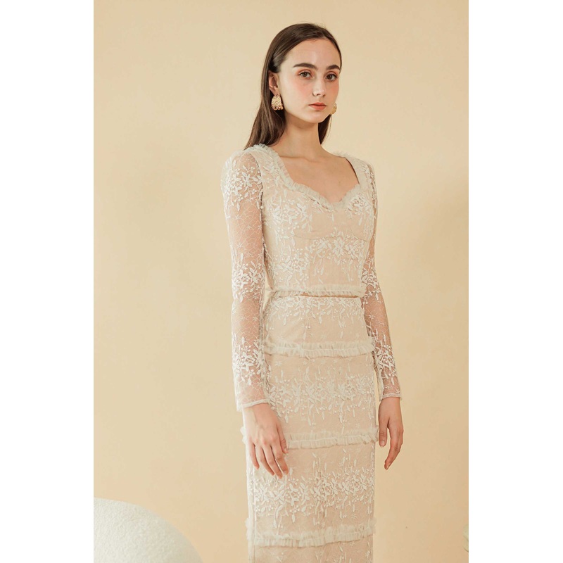 Dlorince Lace Top Only (White) XS White