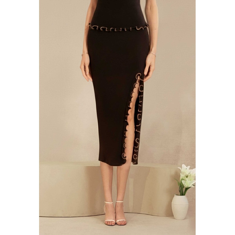 Drenielle Knit Skirt (Black) XS Black