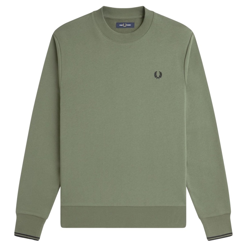 Fred Perry Crew Neck Sweatshirt Laurelwreath Green Medium