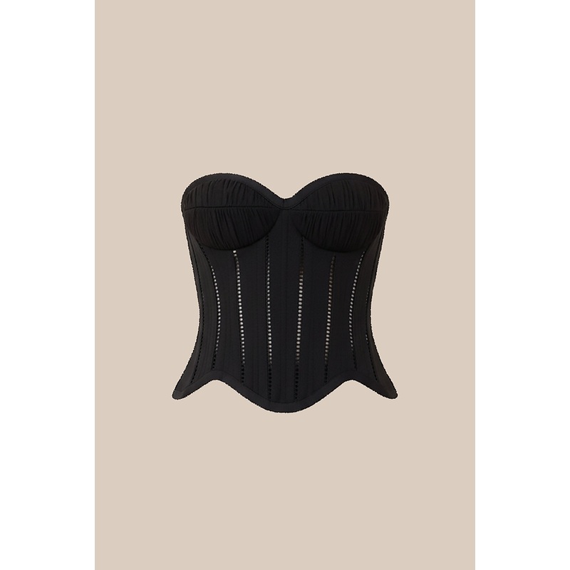 BACKORDER Diox Corset Top (Black) XS Black