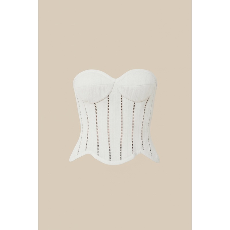 BACKORDER Diox Corset Top (Cream) XS Cream