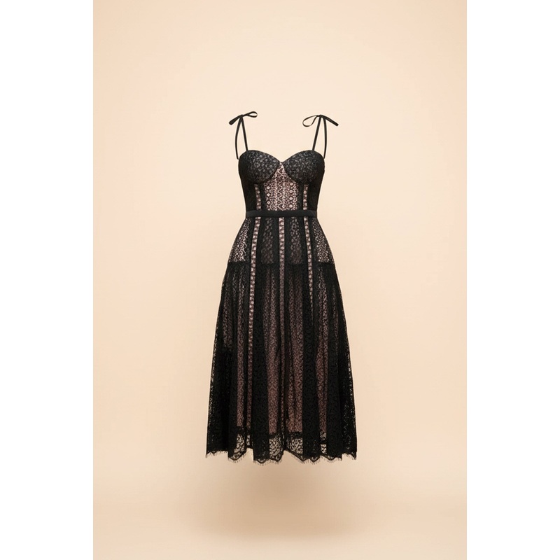 Dianelle Padded Dress (Black) XS Black