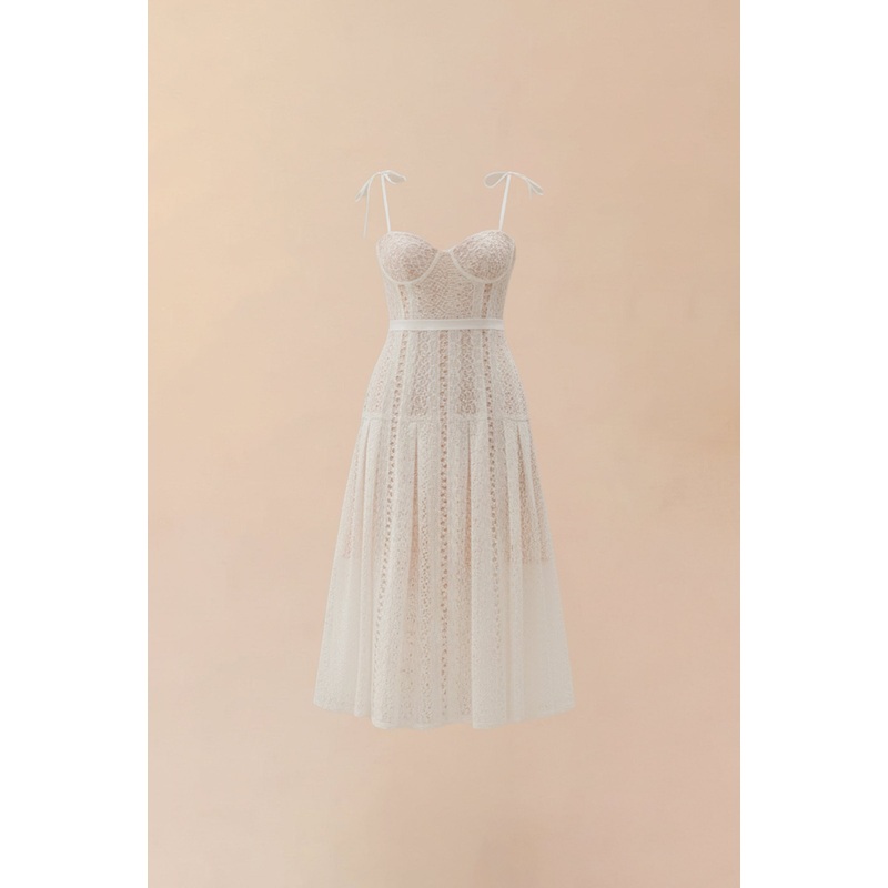 Dianelle Padded Dress (White) XS White