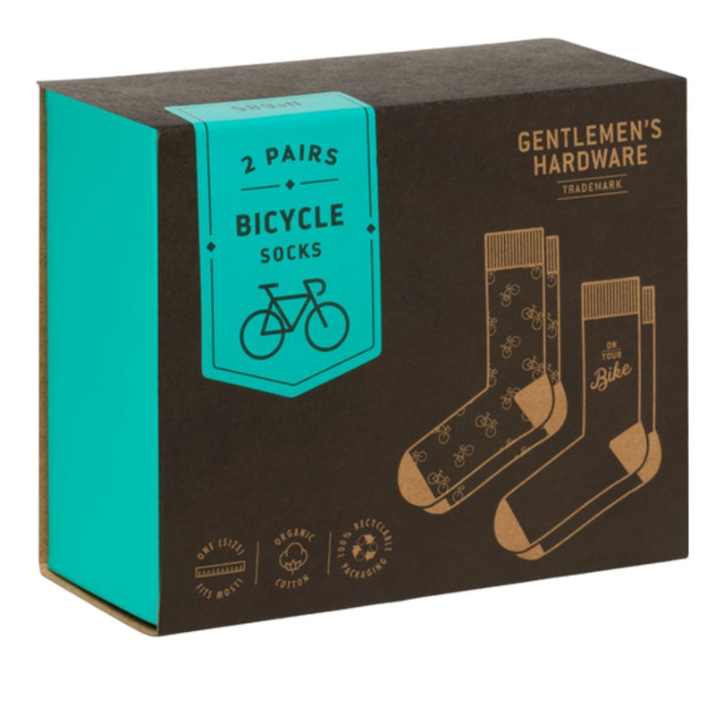 Gentlemen’s Hardware Bike Socks (Set of 2) Navy & Red 8-12