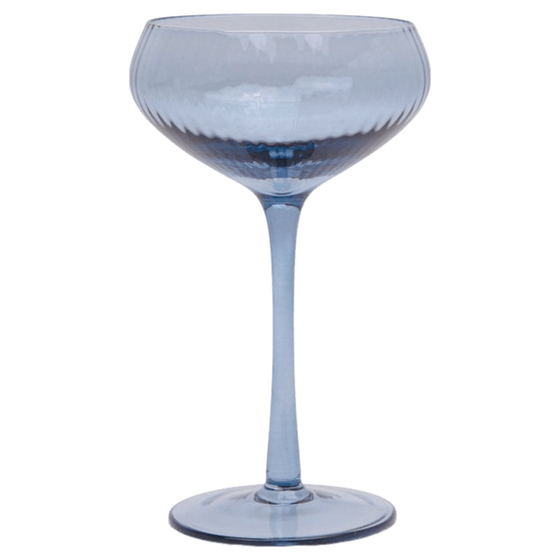 Here’s How The Lou Coupe Glasses – Set Of 2 Blue One Size