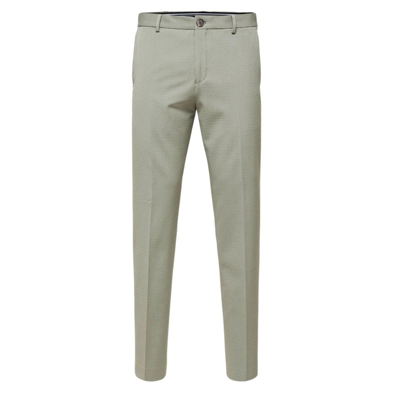 Selected Corby Seersucker Trousers Desert Sage 32 Regular