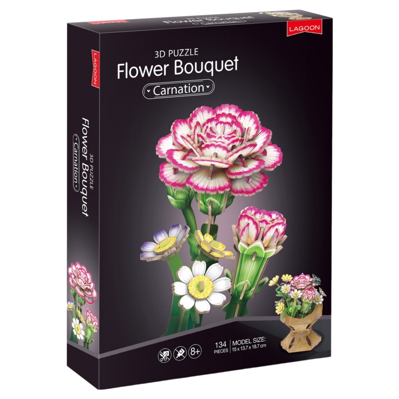 University Games Flower Bouquet – 3d Puzzle Carnation One Size