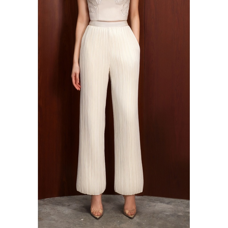 Darevz Plisse Bubble Pants (Pearl) XS Pearl