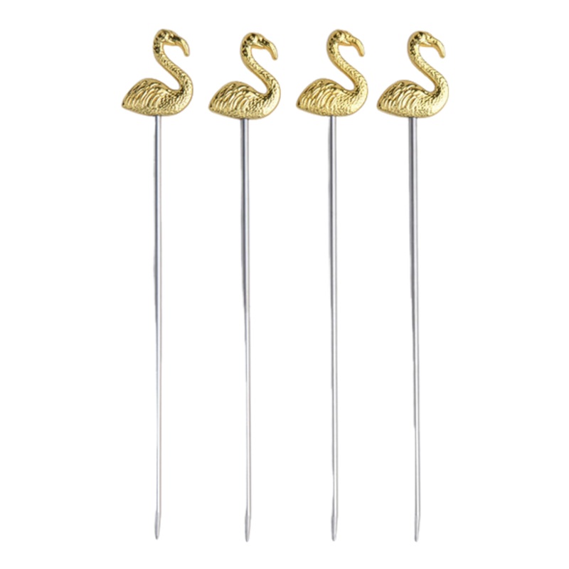 Here’s How The Lily Flamingo Cocktail Picks – Set of 4 One One
