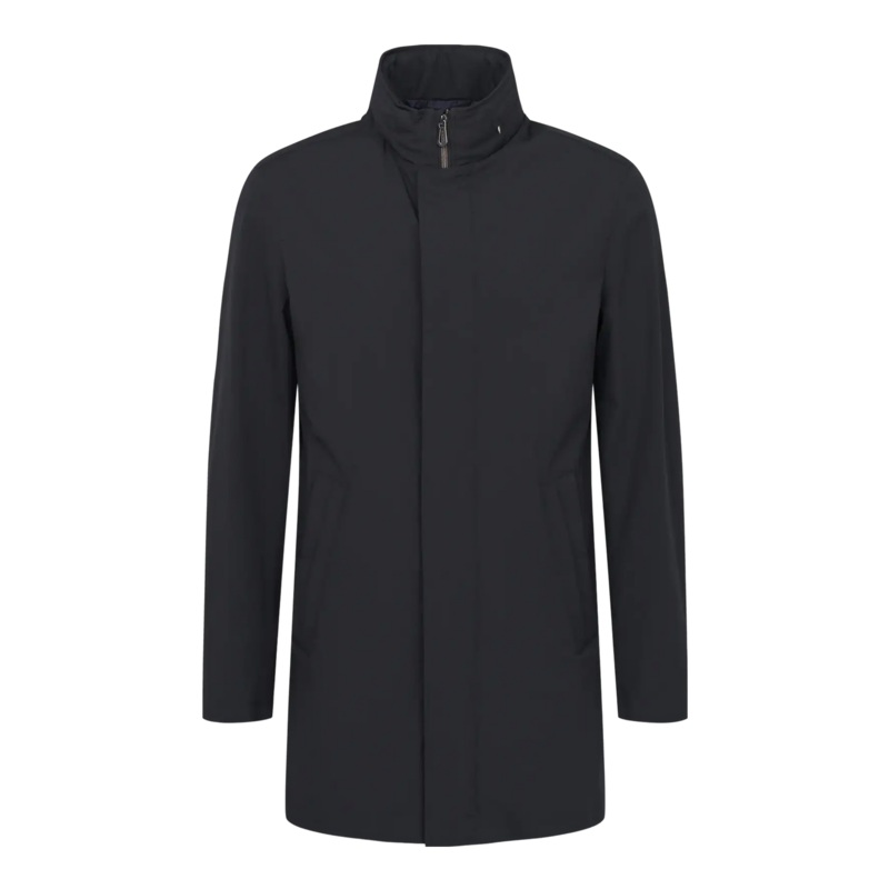 Bugatti Zip Through Shower Proof Rain Coat Navy Medium