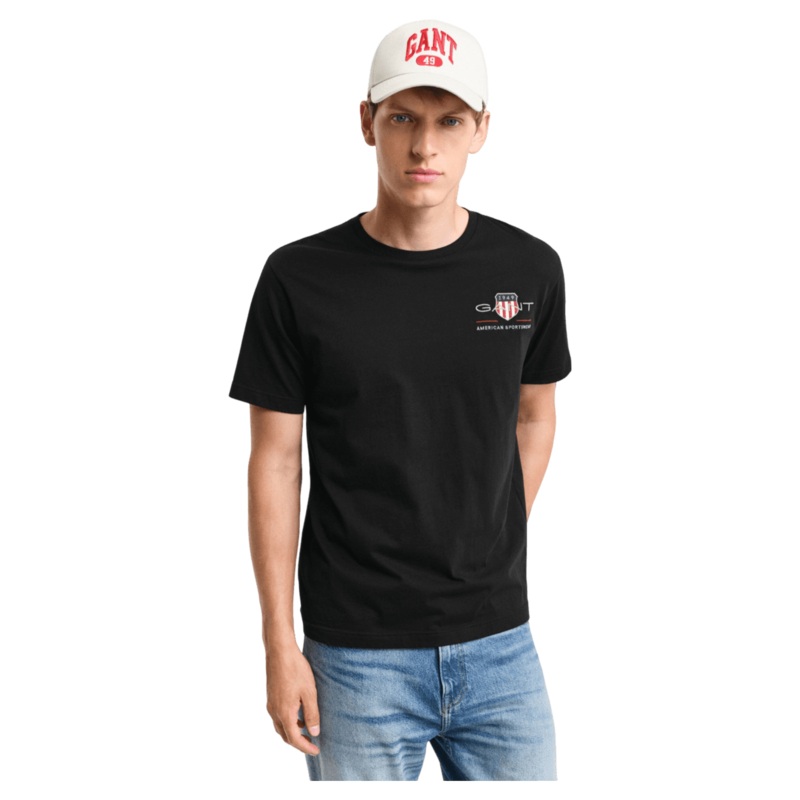 GANT Embroidered Archive Shield T-Shirt Black Medium