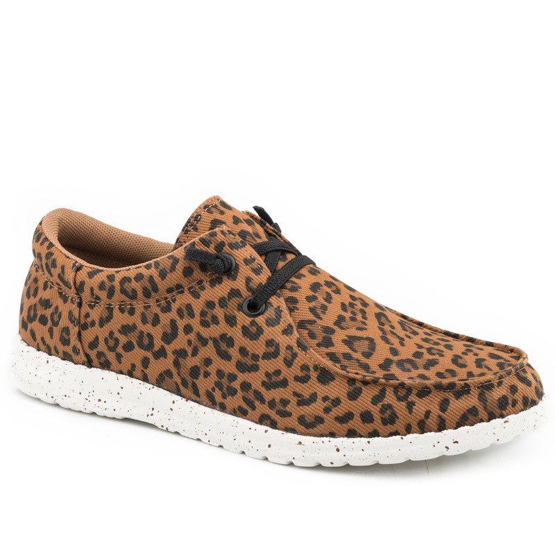 Womens Brown Leopard Canvas Upper 5 R