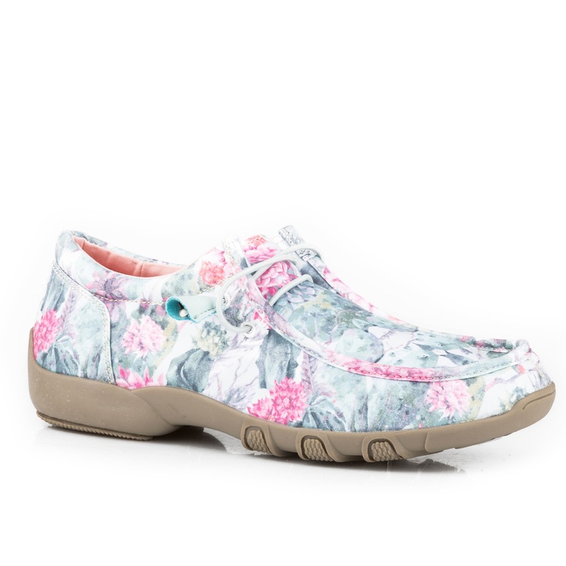 Womens Green Cactus And Flower Canvas 5 R