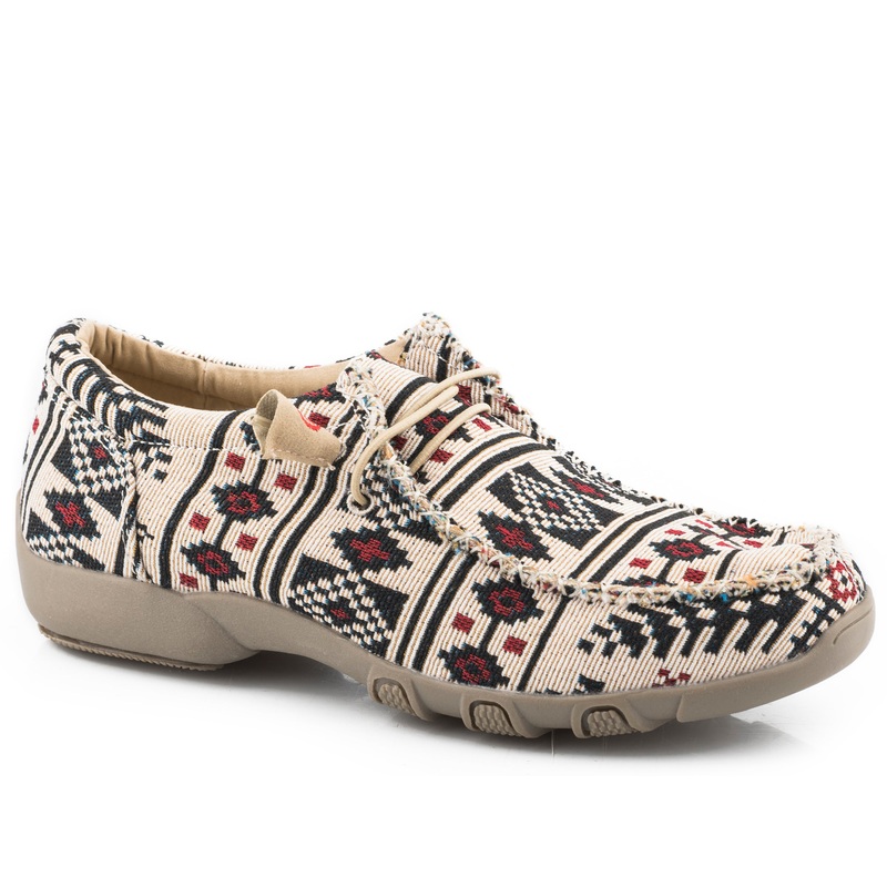 Womens Tan Aztec Canvas 5 R