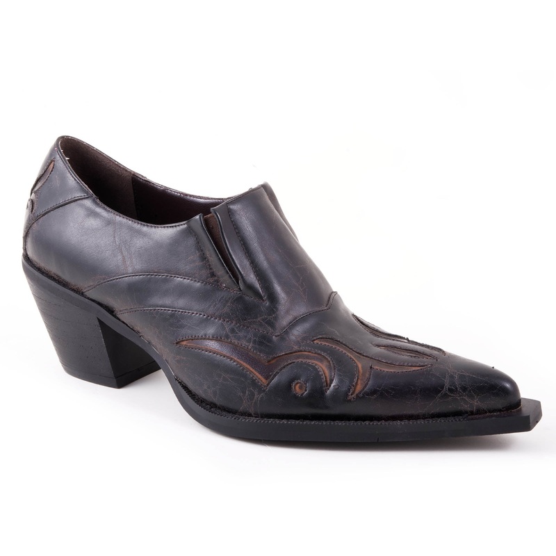 Womens Fashion Ankle Shoe Boot Vintage Black Faux Leather 5 R