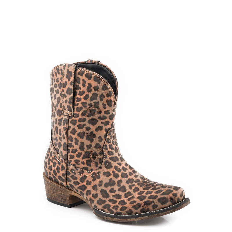 Womens Snip Toe All Over Leopard Print 5 R
