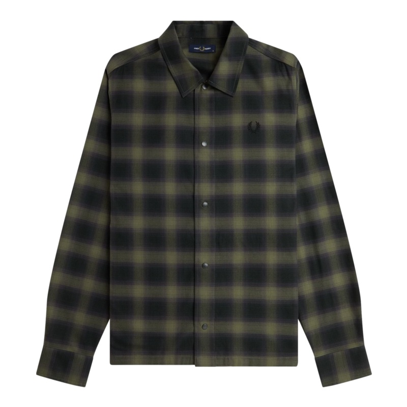 Fred Perry Tartan Overshirt Laurel Wreath Medium