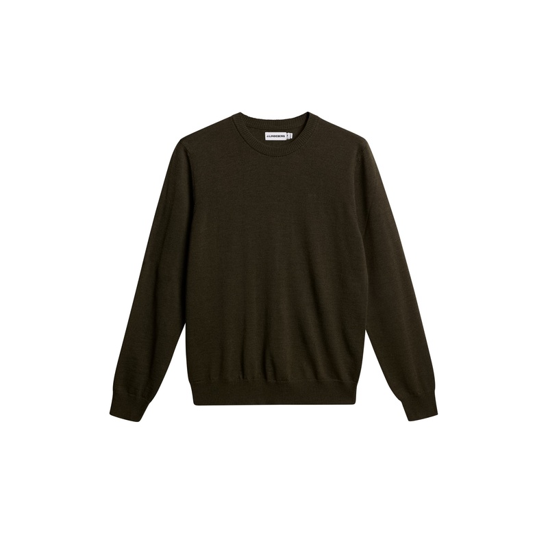 Keane Merino Crew Neck / Forest Green Melange Forest Green Melange L