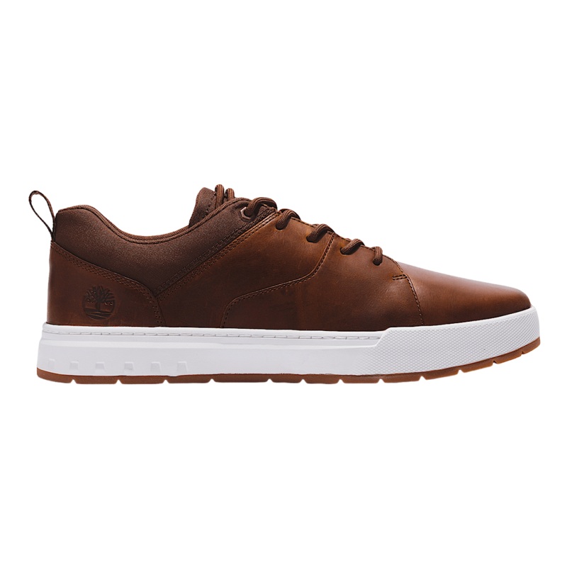Timberland Maple Grove Low Lace Leather Sneaker Med Brown 7
