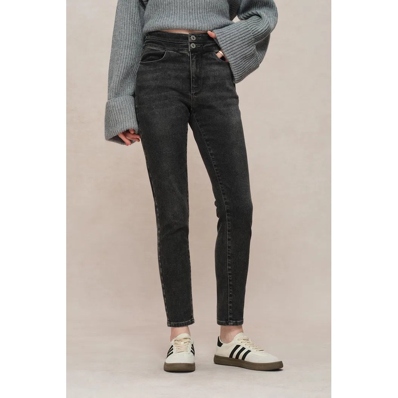 Eliza Fleece Lined Skinny Jeans in Stretchy Denim XS