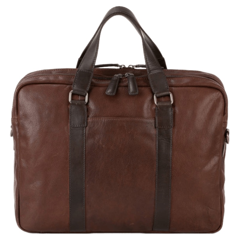 Gianni Conti Leather Briefcase Brown One Size