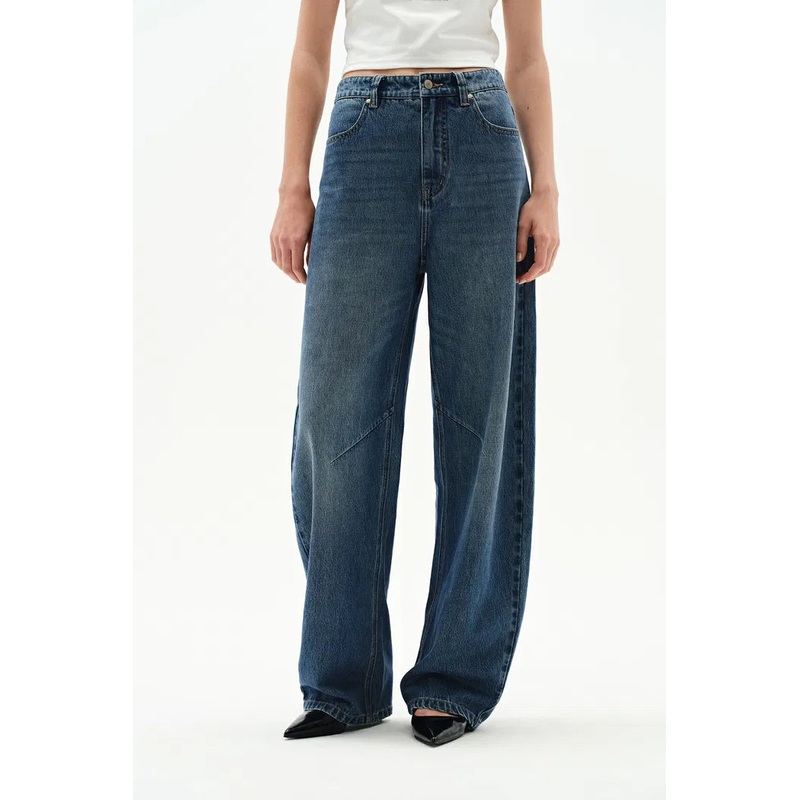 Luna Barrel Leg Jeans in Cotton Denim XS