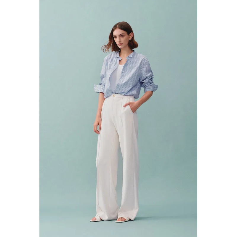 Lydia Wrinkle Resistant Striped Shirt in Cotton Poplin XS