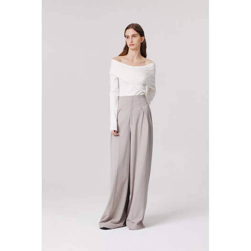 Venus Convertible Off Shoulder Long Sleeve Top in Lyocell Blend XS