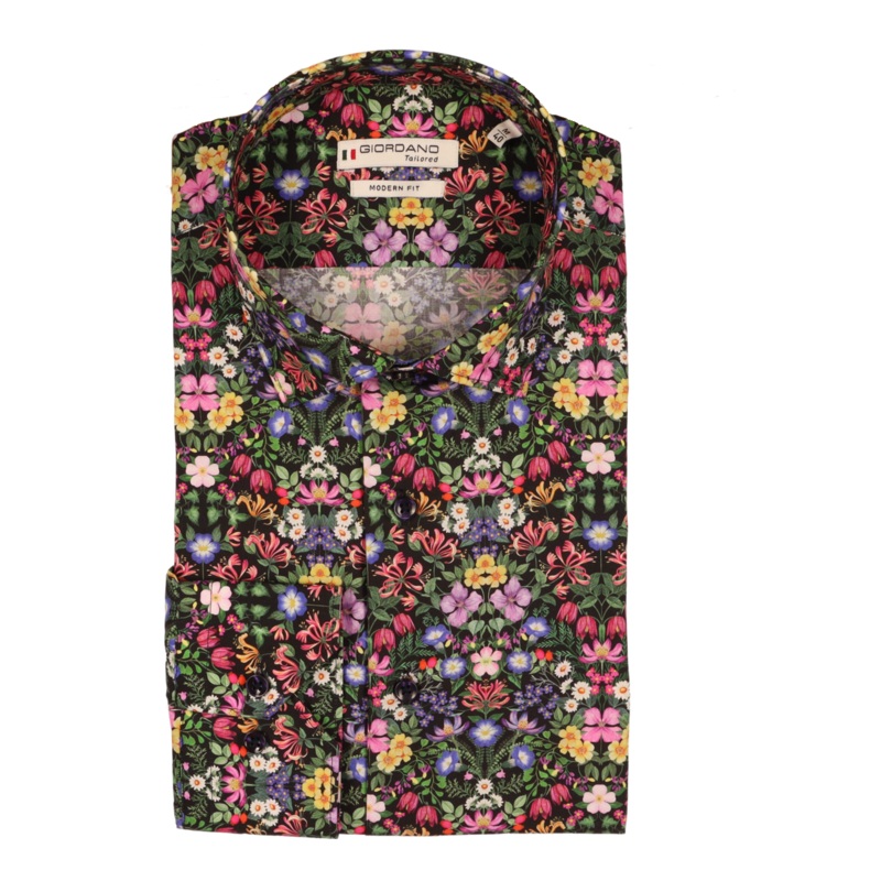 Giordano Fancy Flower Print Shirt Made With Liberty Fabric Multi Small