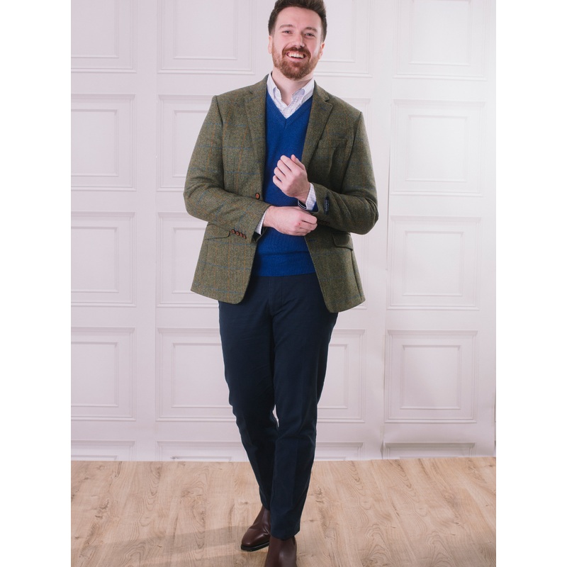 Golding Premium Tweed Jacket Green/Blue/Gold 38 Regular